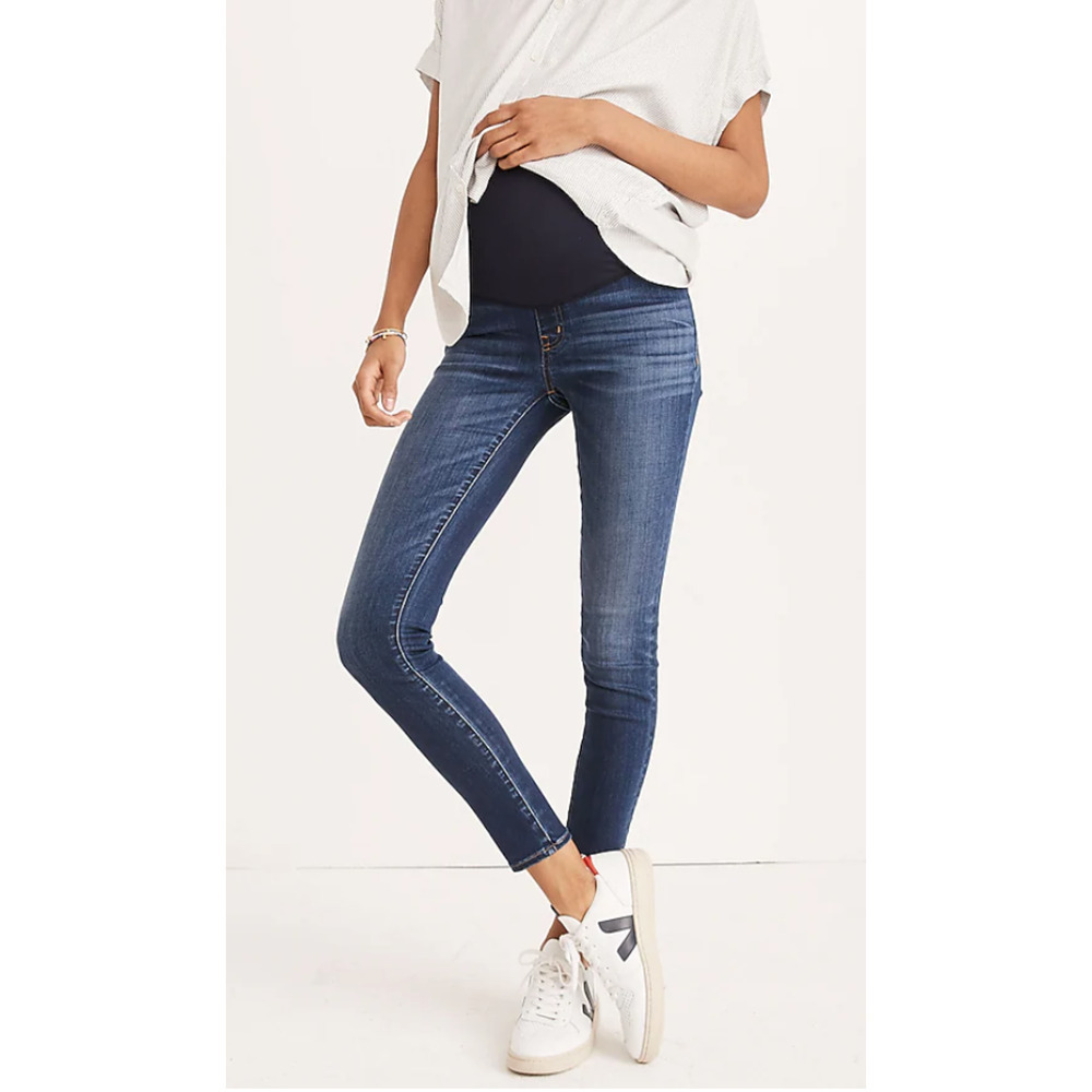 Madewell Womens Jeans 32 Blue Denim Maternity Skinny Over The Belly Stretchy
